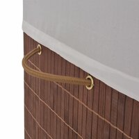 Wasmand rechthoekig bamboe bruin 4