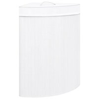 Hoekwasmand 60 L bamboe wit 2