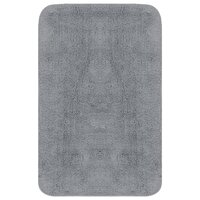 Badmattenset stof grijs 3-delig 2