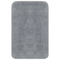 Badmattenset stof grijs 2-delig 2
