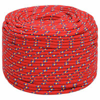 Boottouw 6 mm 50 m polypropyleen rood 2