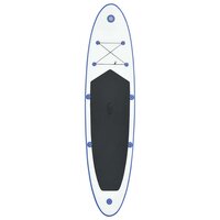 Stand Up Paddleboardset opblaasbaar blauw en wit 3