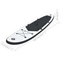 Stand-up paddleboard opblaasbaar zwart en wit 9