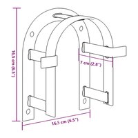Hoofdstelhouder wandgemonteerd ijzer zwart 7