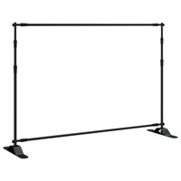 Achtergrondstandaards 2 st 305x243 cm staal zwart 6