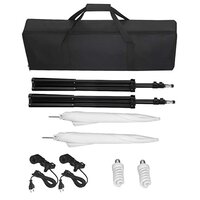 Studioset met zwarte achtergrond en lampen 600x300 cm  4