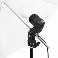 Fotostudioset met verlichtingsset en achtergrond 8