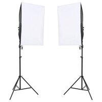 Fotostudioset met verlichtingsset en achtergrond 2