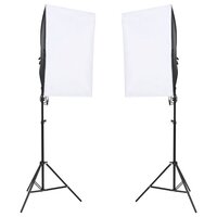 Fotostudioset met verlichtingsset en achtergrond 2