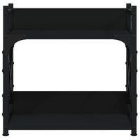 Printerstandaard 2-laags 40x20x40 cm bewerkt hout zwart 4