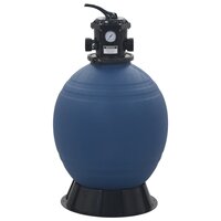 Zwembadzandfilter met 6-positie ventiel 560 mm blauw 2