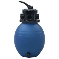 Zwembadzandfilter met 4-positie ventiel 300 mm blauw 3