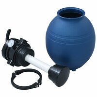 Zwembadzandfilter met 4-positie ventiel 300 mm blauw 4