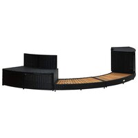 Spa-ombouw poly rattan en acaciahout zwart 7