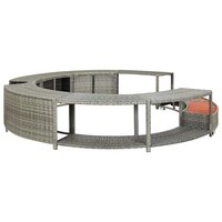 Hottub-ombouw poly rattan grijs 2