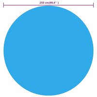 Solar zwembadfolie drijvend rond 250 cm PE blauw 4