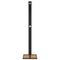 Buitendouche 50x55x224 cm poly rattan en acaciahout zwart 5