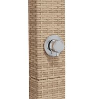 Buitendouche 50x55x224 cm poly rattan en acaciahout beige 8