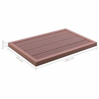 Vloerelement voor solardouche 101x63x5,5 cm HKC bruin 5