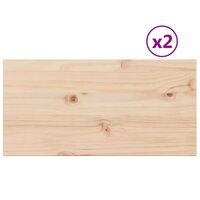 Tafelbladen 2 st rechthoekig 60x30x1,7 cm massief grenenhout 2