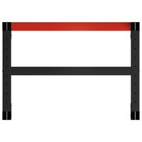 Werkbankframe 80x57x79 cm metaal zwart en rood 5