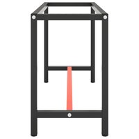 Werkbankframe 140x50x79 cm metaal matzwart en matrood 4