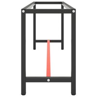 Werkbankframe 190x50x79 cm metaal matzwart en matrood 4