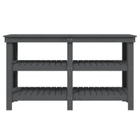 Werkbank 142,5x50x80 cm massief grenenhout grijs 5