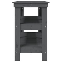 Werkbank 142,5x50x80 cm massief grenenhout grijs 6