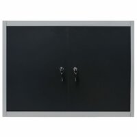 Gereedschapskast voor aan de wand metaal grijs en zwart 3