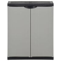 Tuinafvalkast 68x40x85 cm polypropeen grijs en zwart 3