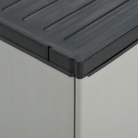 Tuinafvalkast 68x40x85 cm polypropeen grijs en zwart 9