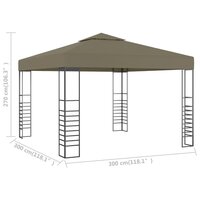 Tuinpaviljoen 180 g/m&sup2; 3x3 m taupe 5