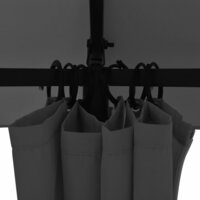 Tuinpaviljoen met gordijnen hexagonaal 360x265 cm 5