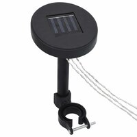 Prieel met dubbel dak en LED-lichtslinger 3x4 m wit 8