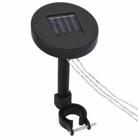 Prieel met dubbel dak en LED-lichtslinger 3x3x2,7 m taupe 5