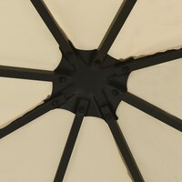 Prieel met LED-lichtslinger 3x3 m cr&egrave;mekleurig 5