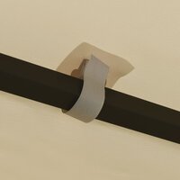 Prieel met LED-lichtslinger 3x3 m cr&egrave;mekleurig 6