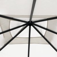 Prieel met paalhoezen 160 g/m&sup2; 3x3x2,6 m cr&egrave;mekleurig 3