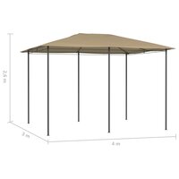 Prieel 160 g/m&sup2; 3x4x2,6 m taupe 4