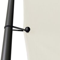 Prieel 3x3 m 180 g/m&sup2; stof en staal wit 5