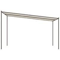 Prieel 4x4 m 180 g/m&sup2; stof en staal wit 4