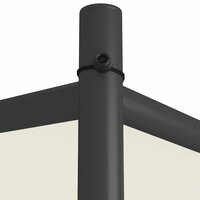 Prieel 4x4 m 180 g/m&sup2; stof en staal wit 6