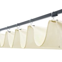 Prieel met dak 300x300x200 cm poly rattan bruin en cr&egrave;me 3