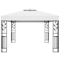 Prieel met dubbel dak 3x4 m wit 2