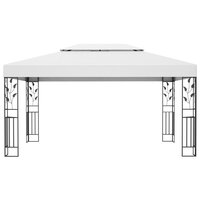 Prieel met dubbel dak 3x4 m wit 3