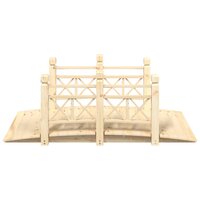 Tuinbrug met leuningen 150x67x56 cm massief vurenhout 3