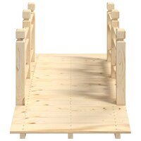 Tuinbrug met leuningen 150x67x56 cm massief vurenhout 4