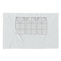 Tentwanden met raam PE wit 2 st  3