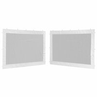 Tentwanden 2 st gaas wit en zwart  2